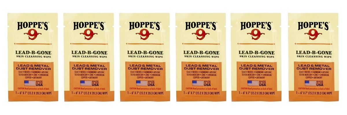 Hoppe's Lead Be Gone Wipe, White, 6 Count, Blister