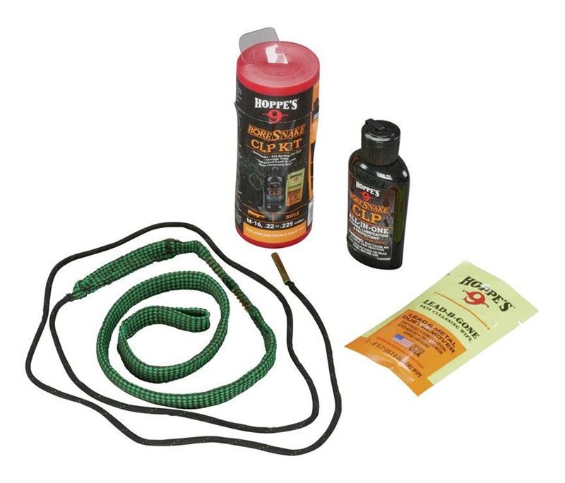 Hoppe's Boresnake CLP Cleaning Kit for .22/.223 Rifle, Gun Snake Multi (210
