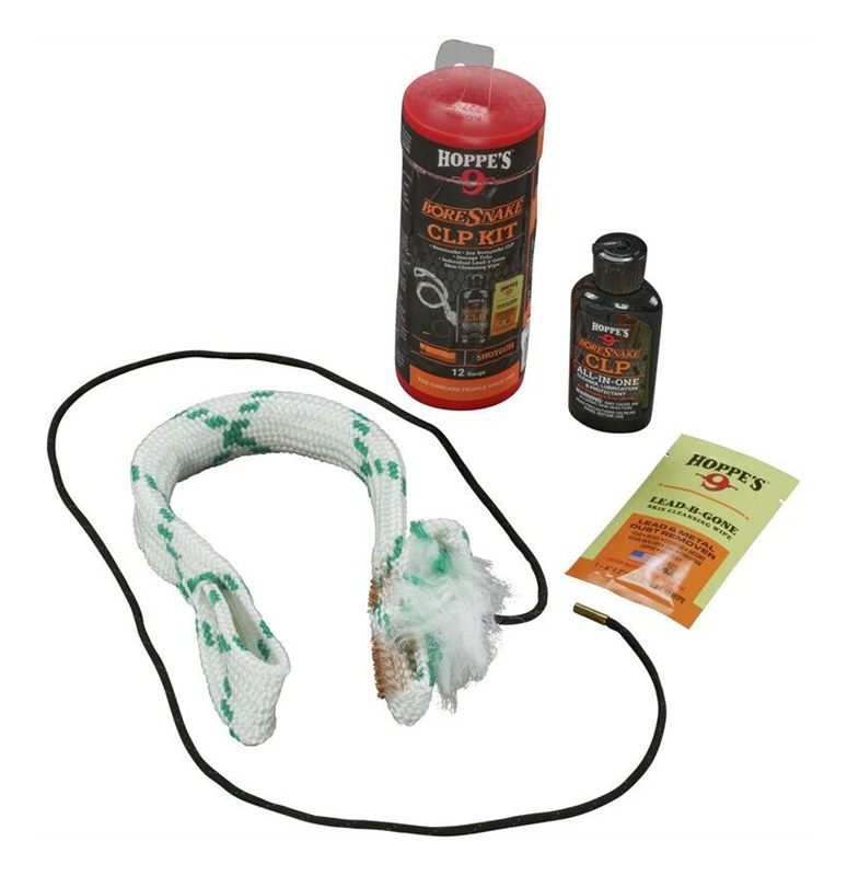 Hoppe's CLP Cleaning Kit for 12 Gauge Shotgun, Gun Snake (210012)