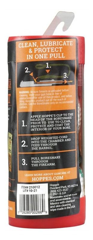 Hoppe's CLP Cleaning Kit for 12 Gauge Shotgun, Gun Snake (210012) view 5