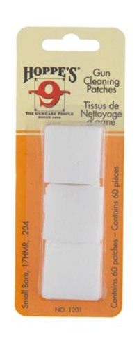 Hoppe's No. 9 Cleaning Patches, Small Bore, 17 HMR, .204 Caliber (60 Pack) view 3