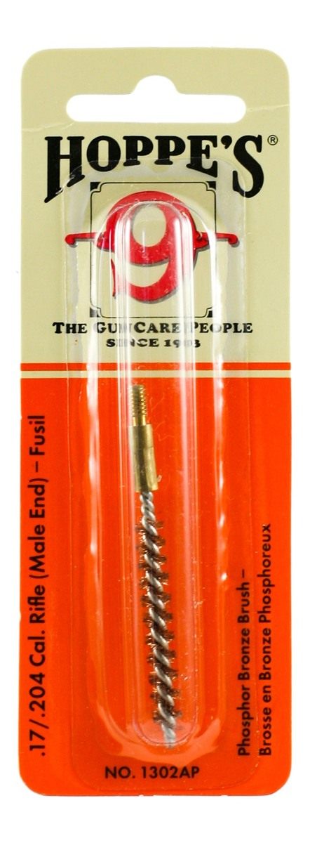 Hoppe's No. 9 Phosphor Bronze Brush, .17 Caliber Rifle (Male End)
