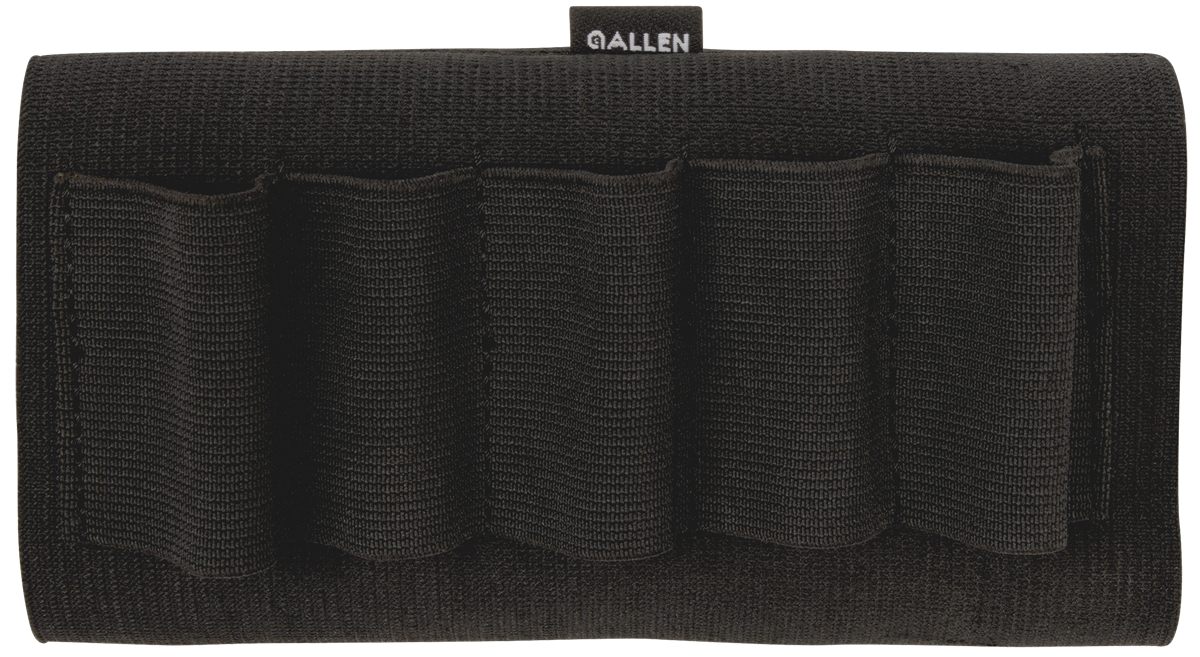 Allen 205 Shotgun Shell Holder Black Elastic 5rd Buttstock Mount view 2