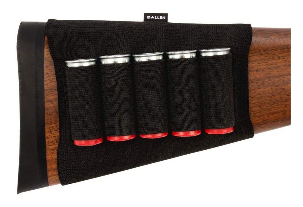 Allen 205 Shotgun Shell Holder Black Elastic 5rd Buttstock Mount view 3