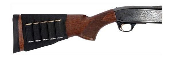 Allen 205 Shotgun Shell Holder Black Elastic 5rd Buttstock Mount view 5