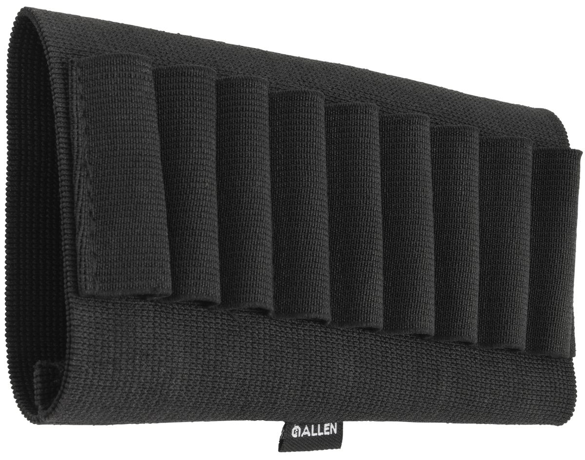 Allen 206 Rifle Cartridge Holder 9rd Black Elastic Buttstock Mount