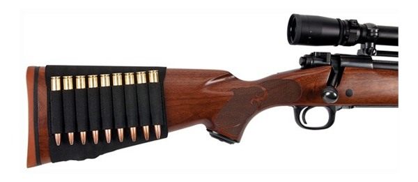 Allen 206 Rifle Cartridge Holder 9rd Black Elastic Buttstock Mount view 2