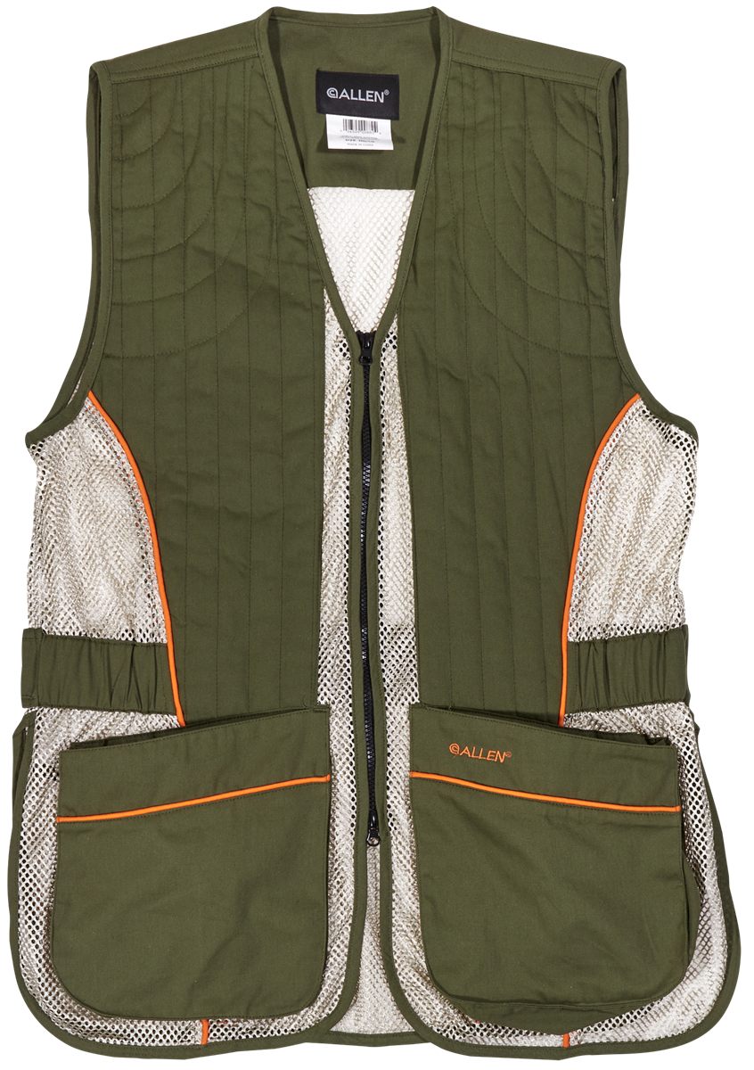 Allen Ace Shooting Range Vest with Moveable Shoulder Pad R or L Green M/L