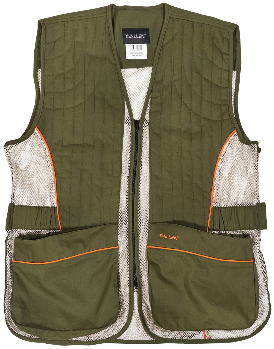 Allen Ace Shooting Range Vest with Moveable Shoulder Pad R or L Green XL/2X