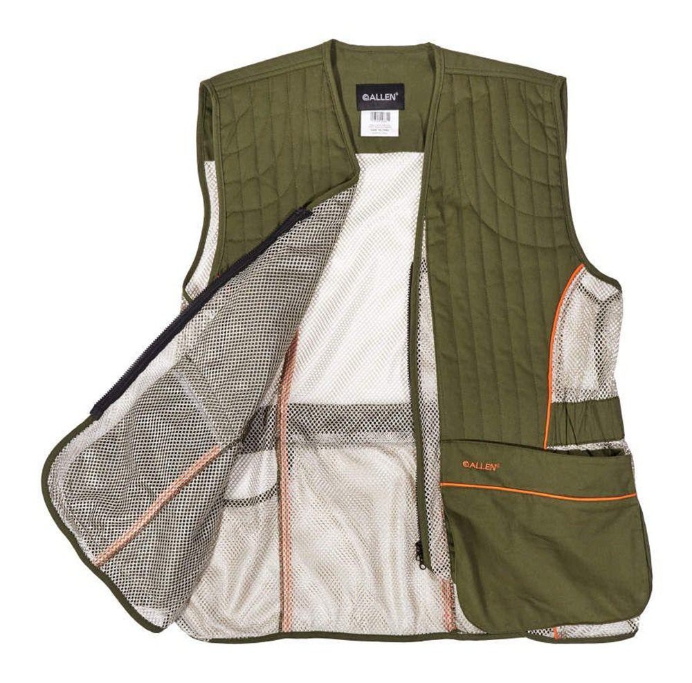 Allen Ace Shooting Range Vest with Moveable Shoulder Pad R or L Green XL/2X view 3