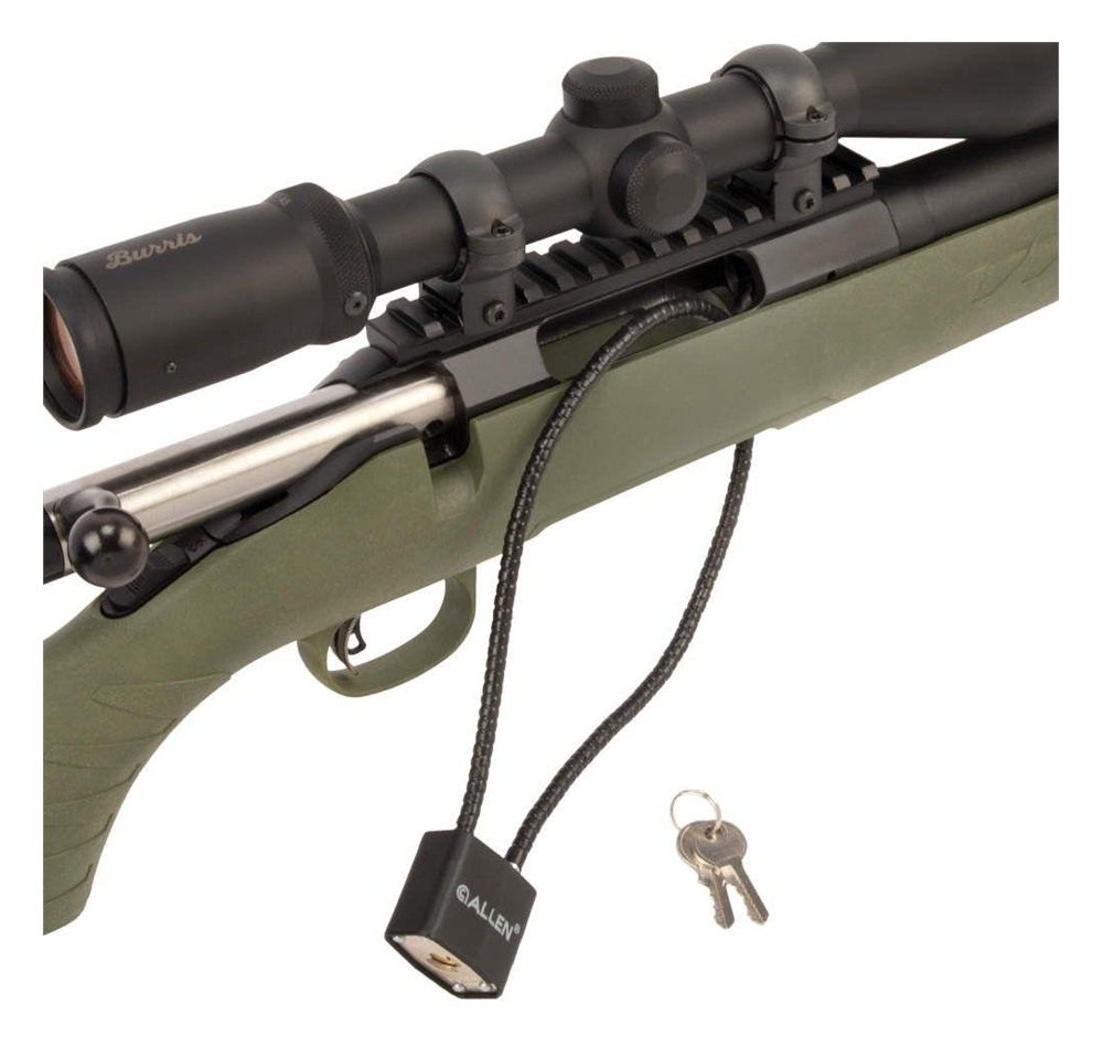 Allen 15414 Cable Gun Lock Open With Key Black Stainless Steel Firearm Fit view 2