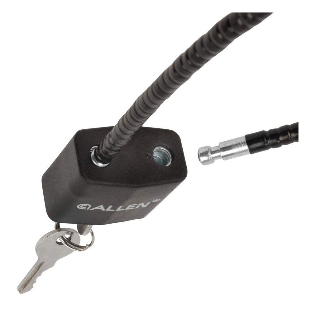 Allen 15414 Cable Gun Lock Open With Key Black Stainless Steel Firearm Fit view 3