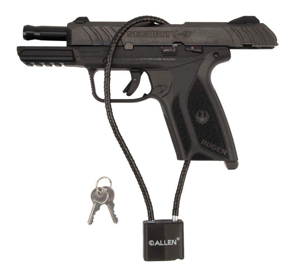 Allen 15414 Cable Gun Lock Open With Key Black Stainless Steel Firearm Fit view 4