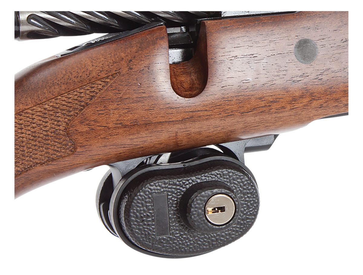 Allen 15415 Trigger Lock Open With Key Black Steel Firearm Fit- Handgun/Rif