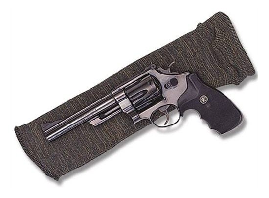 Allen 1314 Knit Handgun Sock Heather Gray, Silicone Treatment, Drawstring C view 2