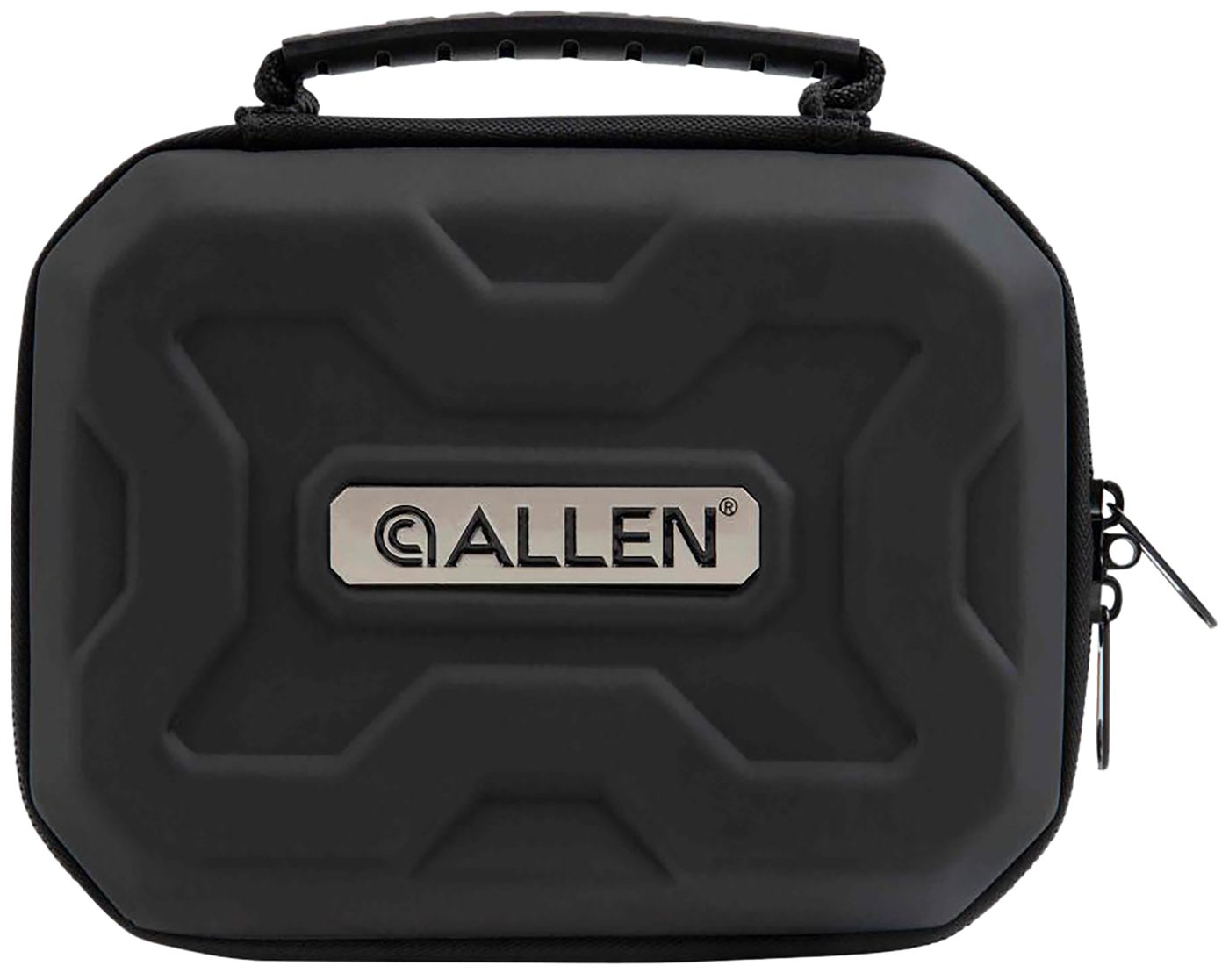 Allen 827 EXO Handgun Case Black Polymer, Molded Carry Handle, Egg Crate Fo
