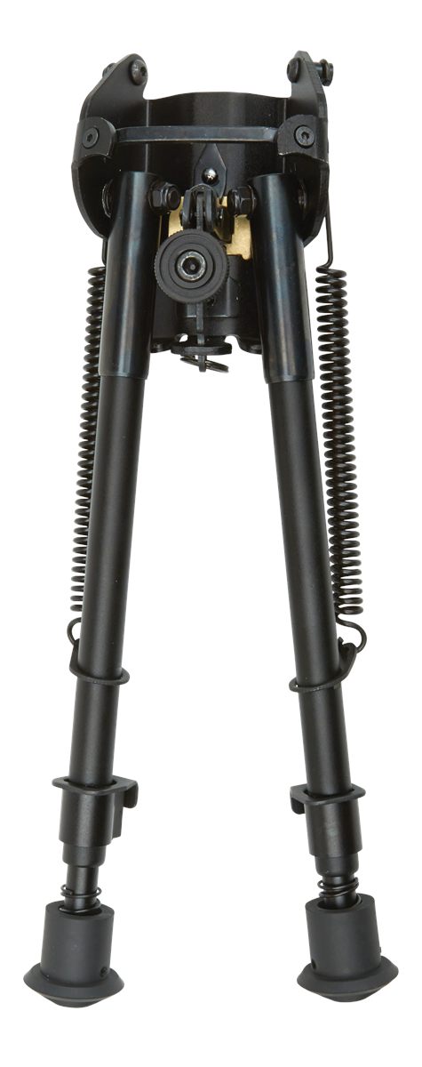 Allen 2188 Bozeman Rifle Bipod Black Aluminum w/Sling Swivel Mount, Rubber