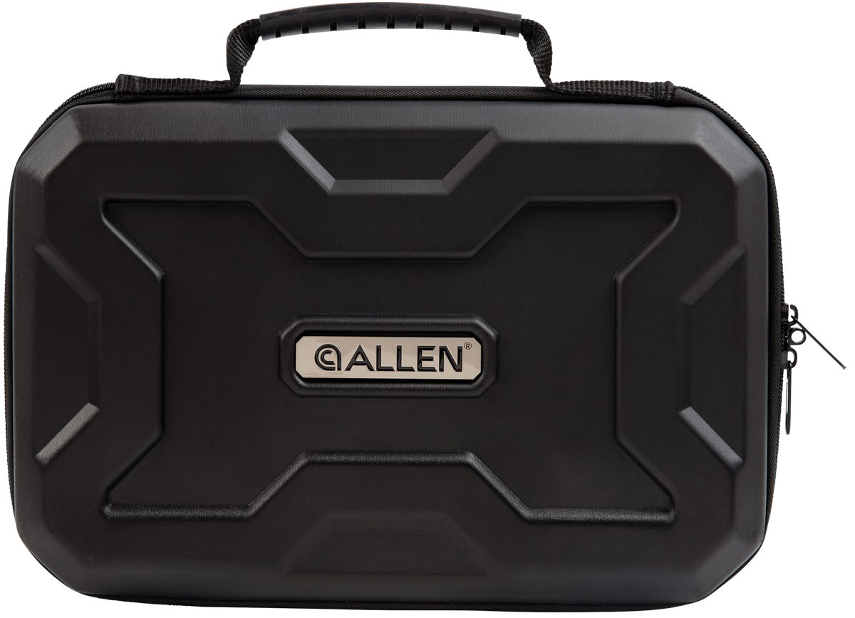 Allen 8212 EXO Handgun Case Black Polymer, Egg Crate Foam, Lockable Zipper