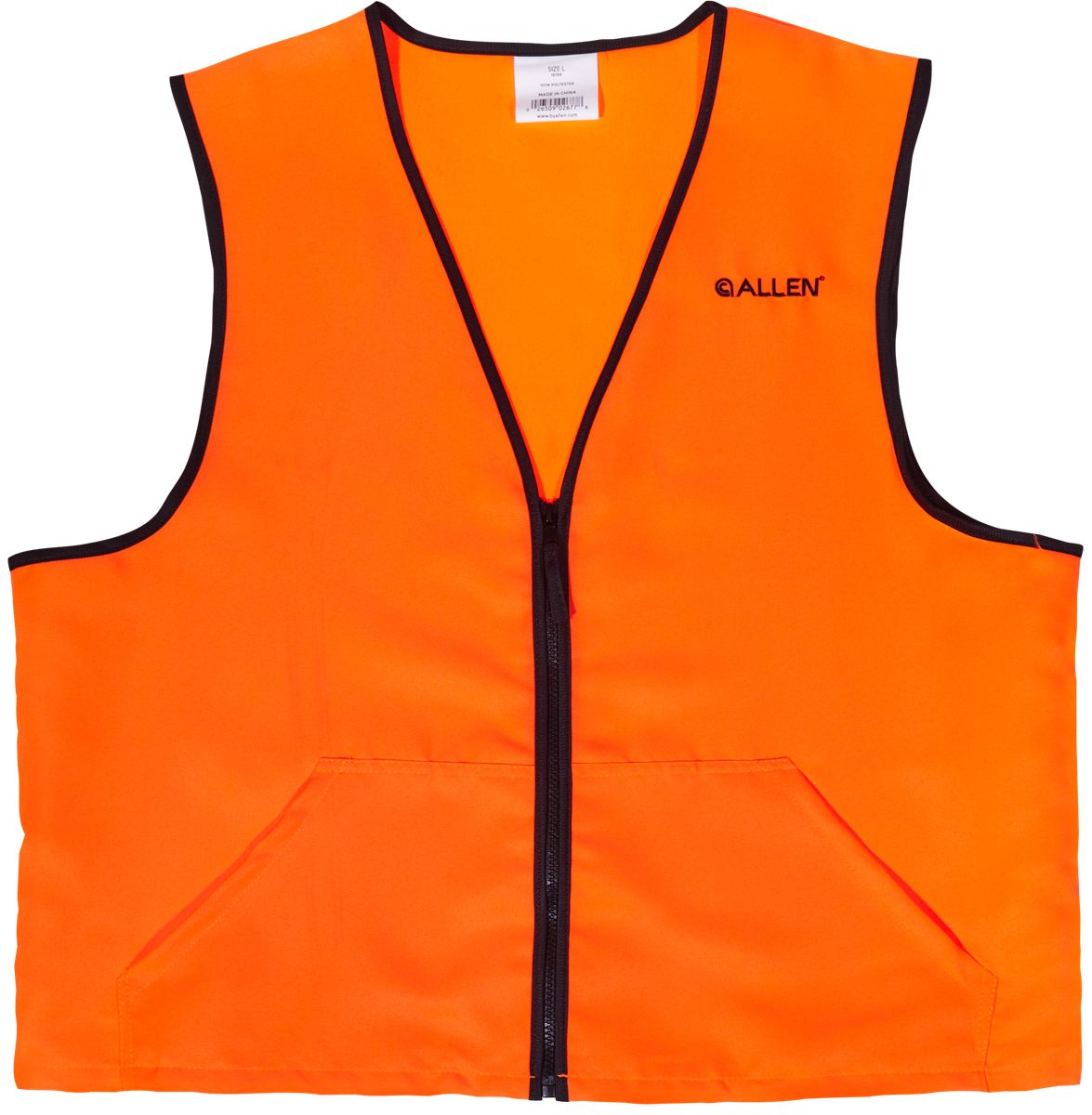 ALLEN DELUXE HUNTING VEST ORANGE LARGE 2 FRONT POCKETS