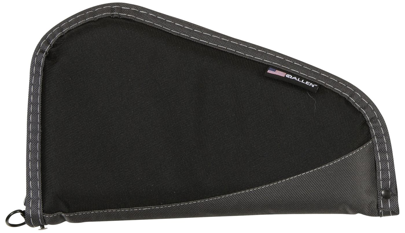 Allen 44411 Deluxe Handgun Case Black w/Gray Trim, Foam Padding, Non-Absorb