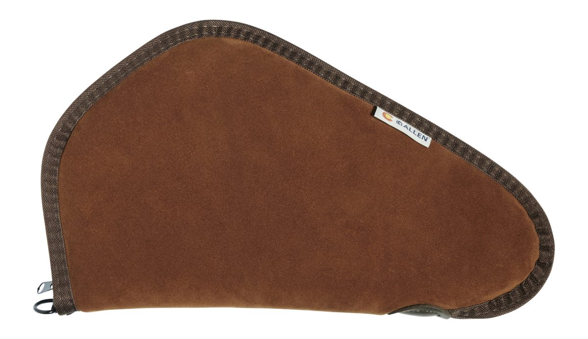 Allen Heritage Cases 8613 Handgun Brown Suede w/Black Trim, Faux Sherpa Lin