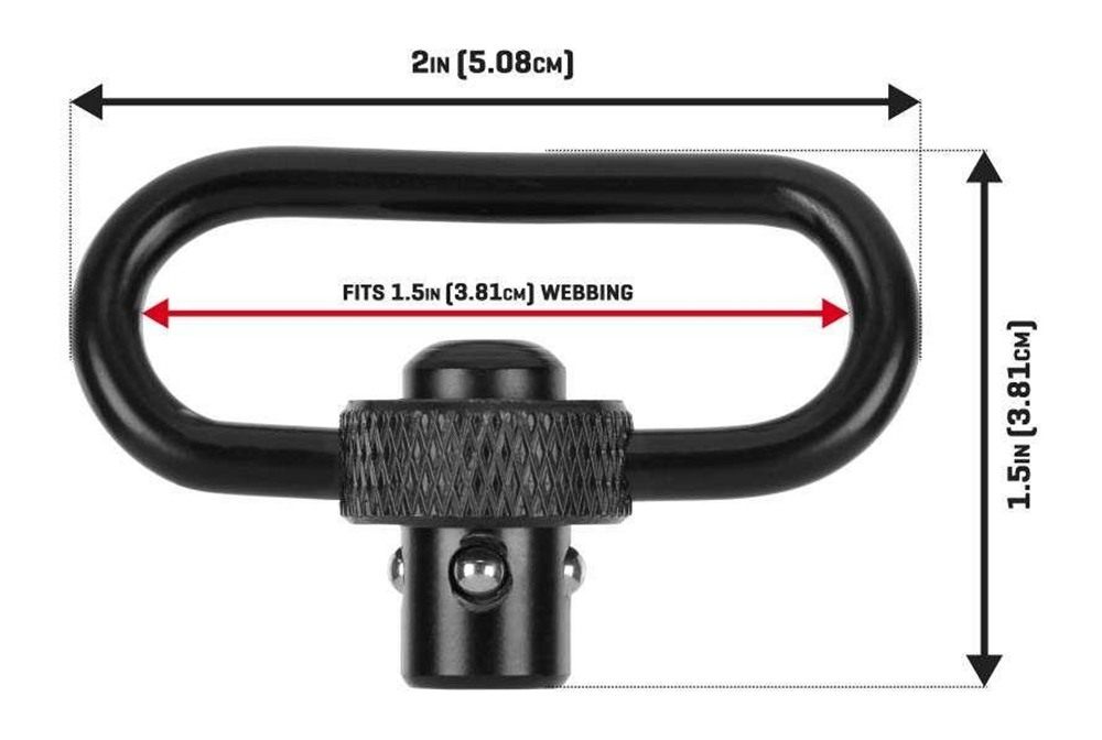 Allen 14516 Quick Detach Swivel Set 1.25in Push Button Black Steel view 6