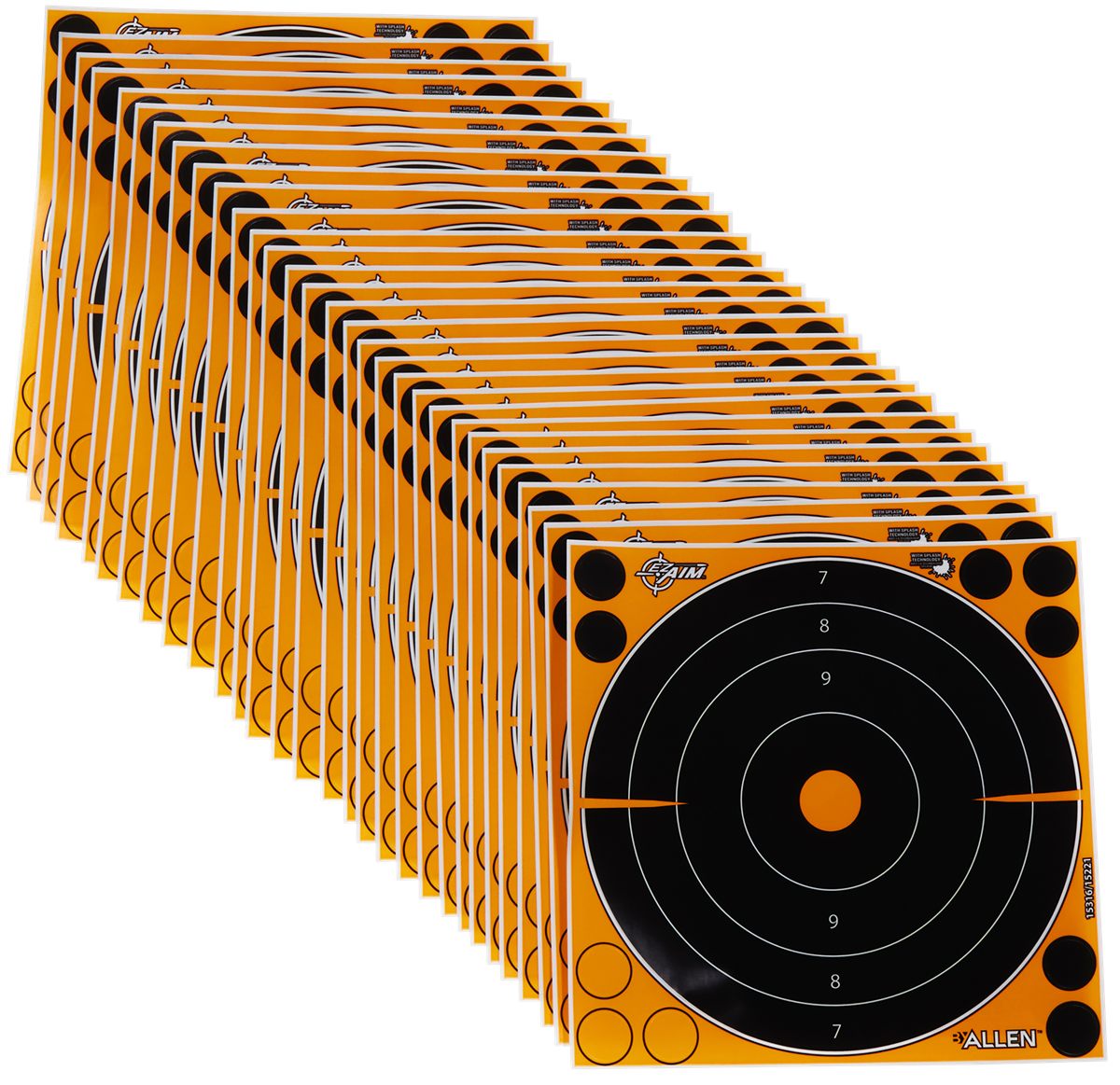 Allen EZ-Aim 15221 Splash Reactive Self-Adhesive Paper Black/Orange 8in Bul