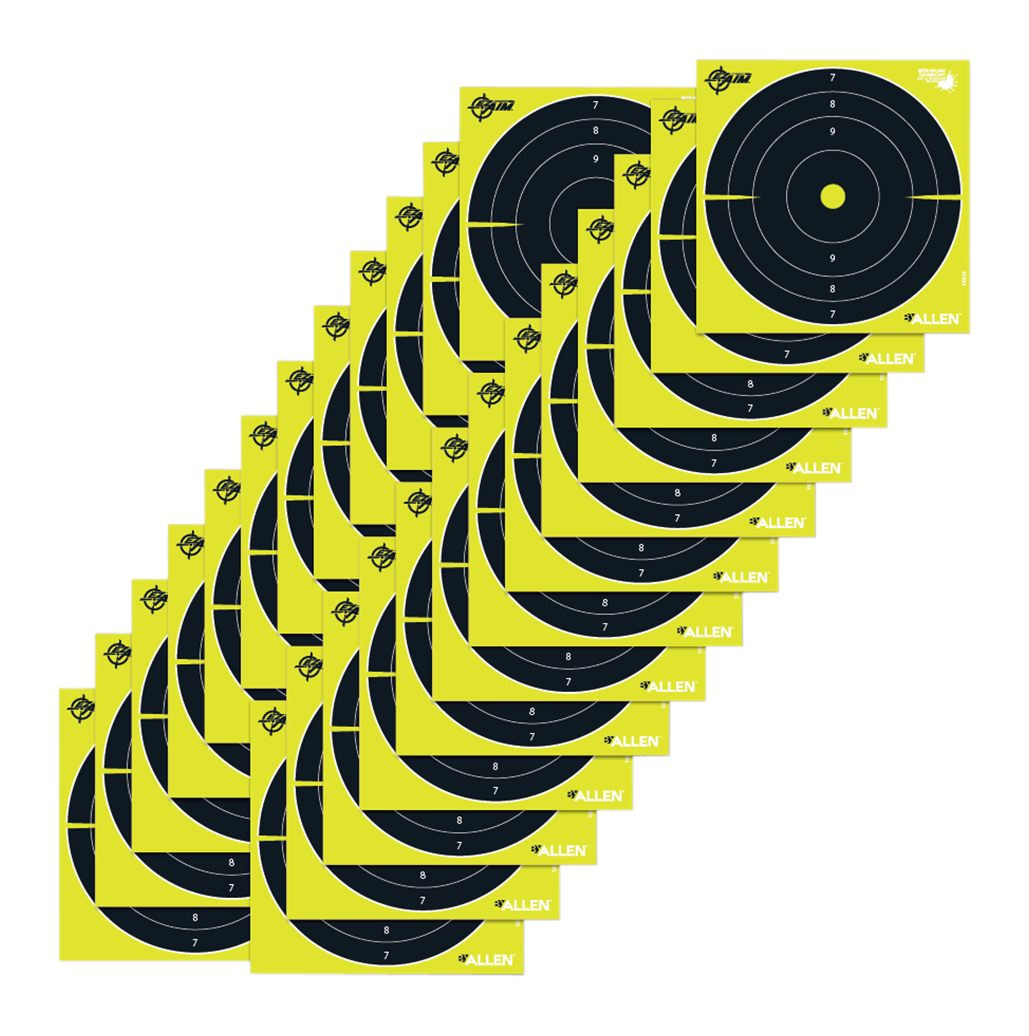Allen EZ-Aim 15213 Splash Reactive 8in Bullseye Hanging Paper x Black/Yello