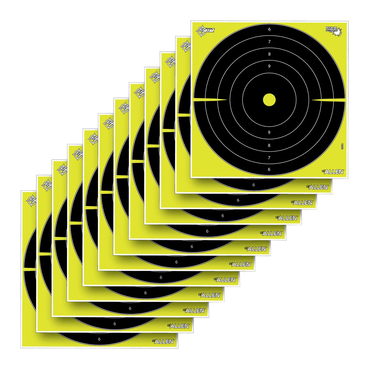 EZ-Aim 15214 Splash Reactive Bullseye Non-Adhesive 12 Pack
