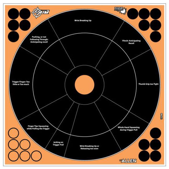 Allen EZ-Aim 15248 Splash Reactive Self-Adhesive Paper Black/Orange 12in Bu view 2