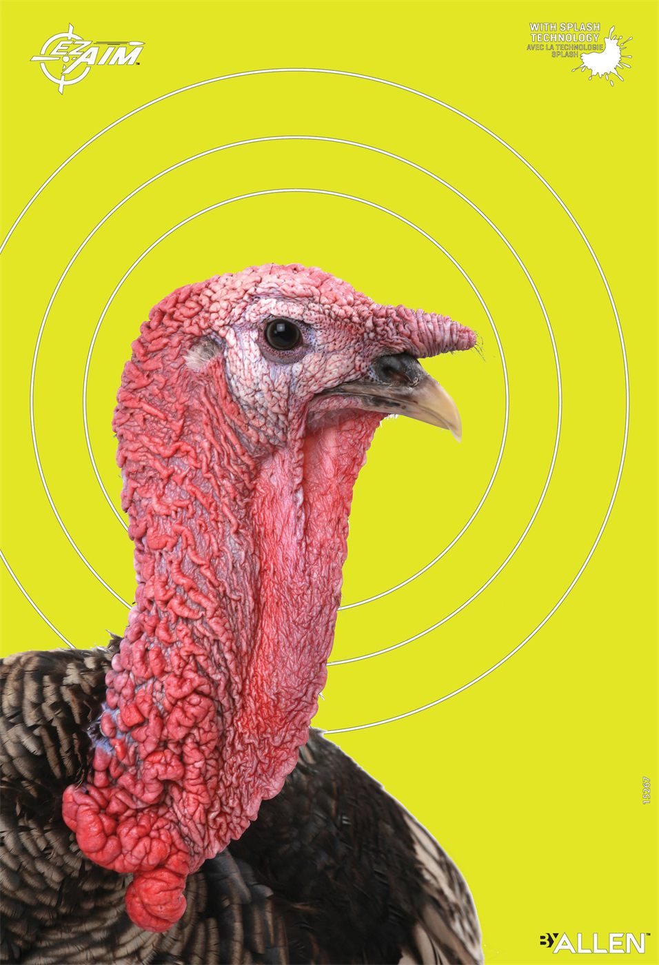 Allen 15267 EZ Aim Splash Reactive Target Turkey Hanging Paper Universal 12