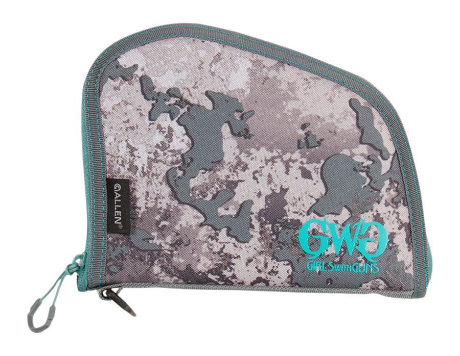 Allen Girls With Guns 918 In The Shade Handgun Case 8in Gray/Teal/Shade Cam