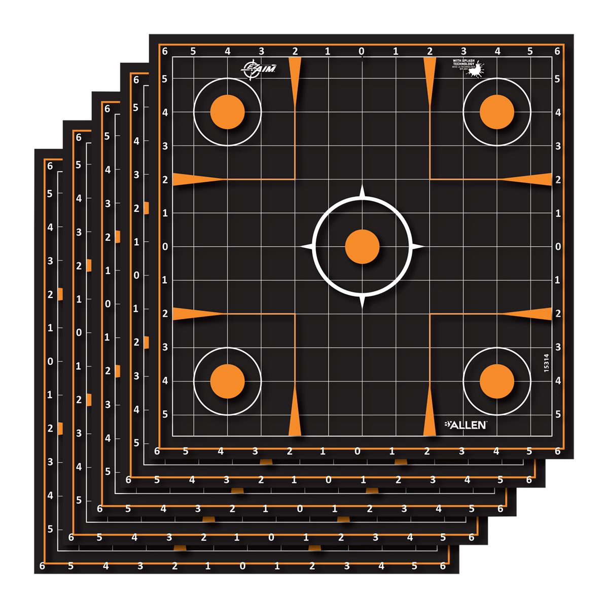 Allen EZ-Aim 15314 Splash Reactive Self-Adhesive Paper Black/Orange 12in Si
