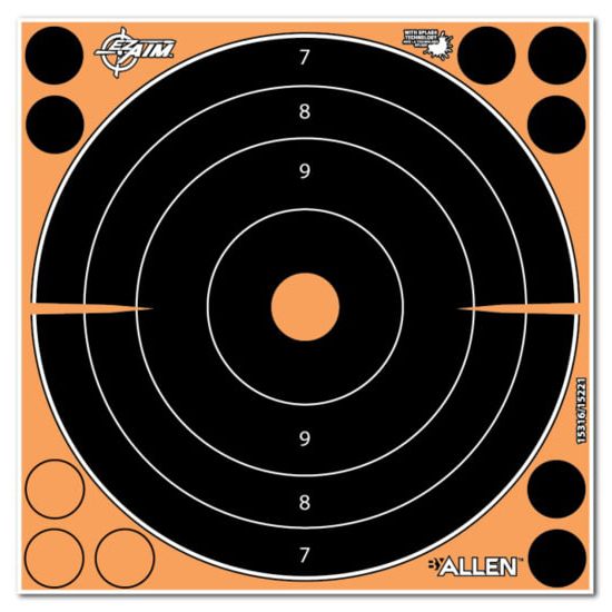 Allen EZ-Aim 15316 Splash Reactive Self-Adhesive Paper Black/Orange 8in Bul view 2