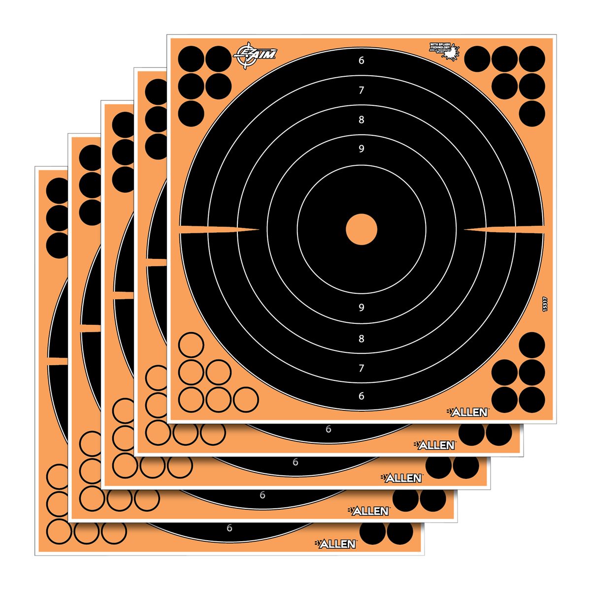 Allen EZ-Aim 15317 Splash Reactive Self-Adhesive Paper Black/Orange 12in Bu