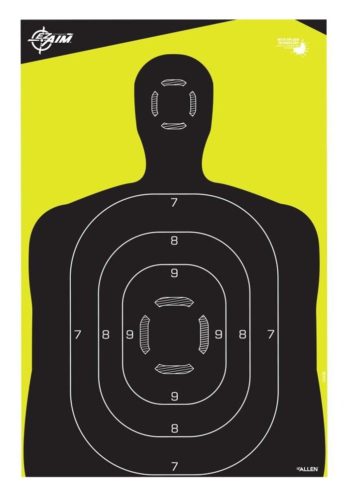 Allen EZ-Aim 15330 Splash Reactive Target Silhouette Paper Hanging 12in x 1 view 2