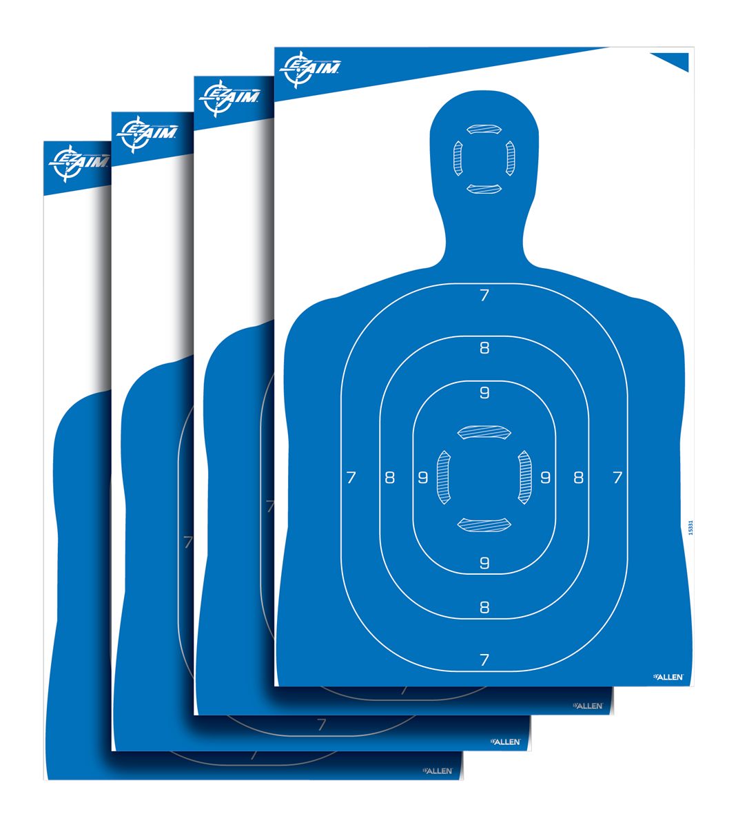 Allen EZ-Aim 15331 Silhouette Paper Hanging 23in x 35in Blue/White 4 Per Pa