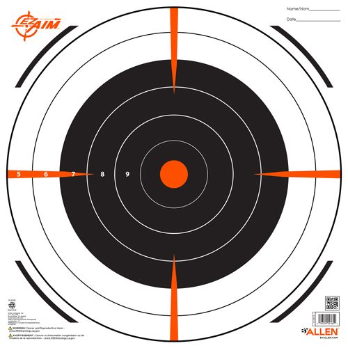 Allen EZ-Aim 15334 Bullseye Hanging Paper 12in x Black/White 13 Per Pack view 2