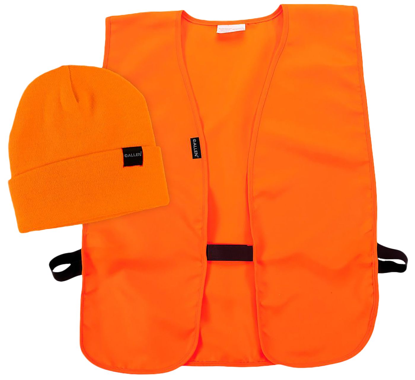 Allen Blaze Orange Beanie And Vest Combo (stocking Cap One Size Fits Most)