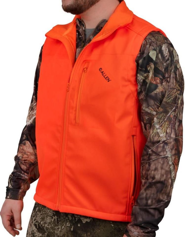ALLEN SOFTSHELL BLAZE HUNTING VEST- MEDIUM (BLAZE ORANGE)