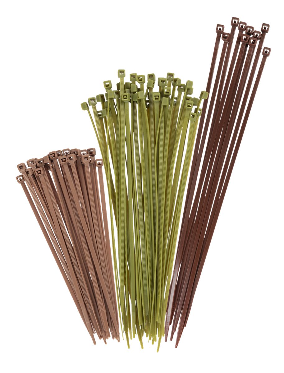 Allen Vanish 15823 Hunting Blind Cable Ties Tan/Green/Brown Nylon 100 PK
