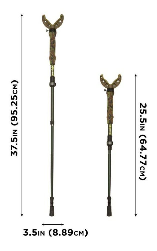 Allen Shocker Tom Maker Click-Stix Shooting Stick 36in Green Camo view 2