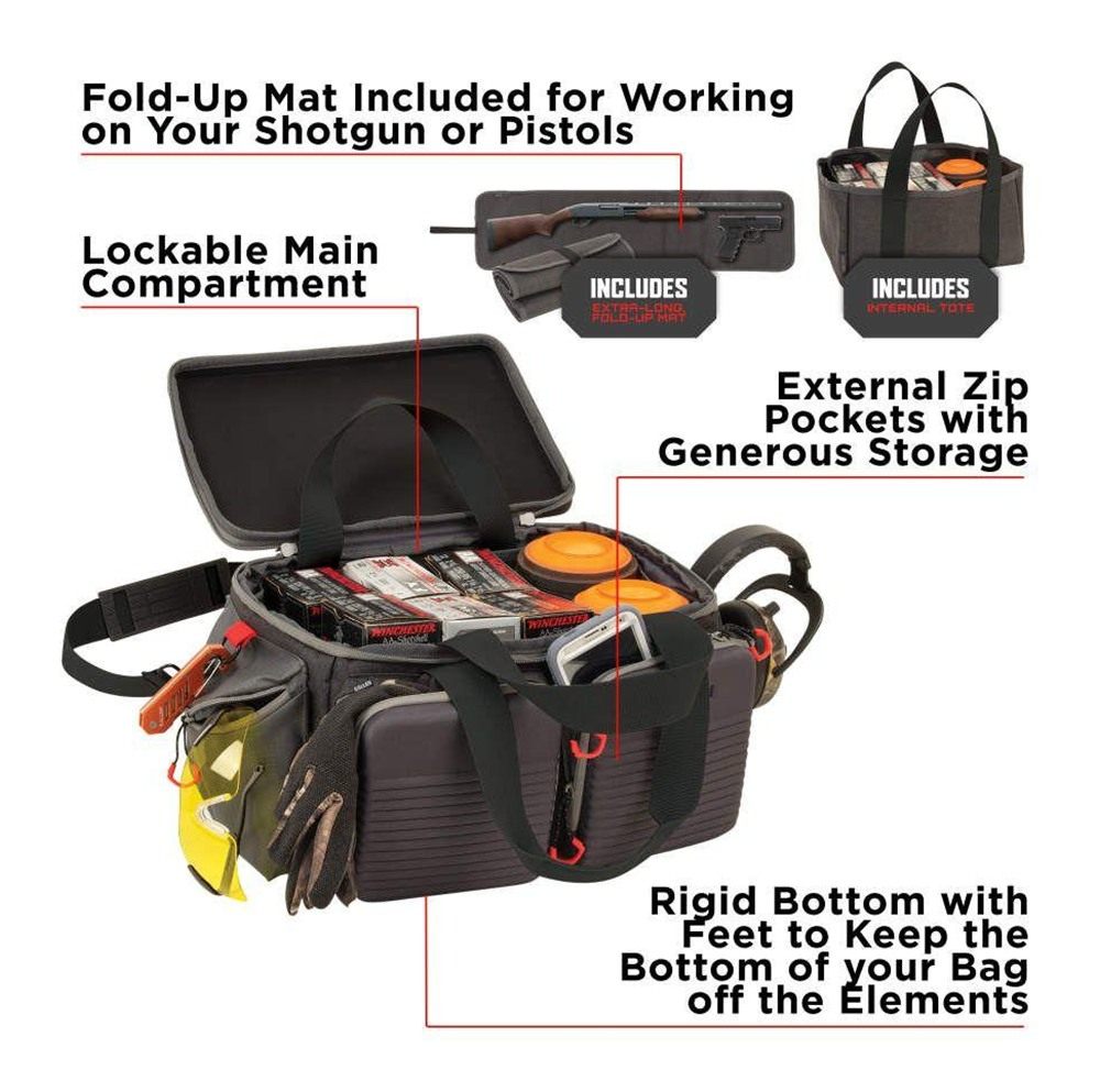 Allen 8325 Competitor Premium Gray Molded Lockable Range Bag w/Internal Tot view 2