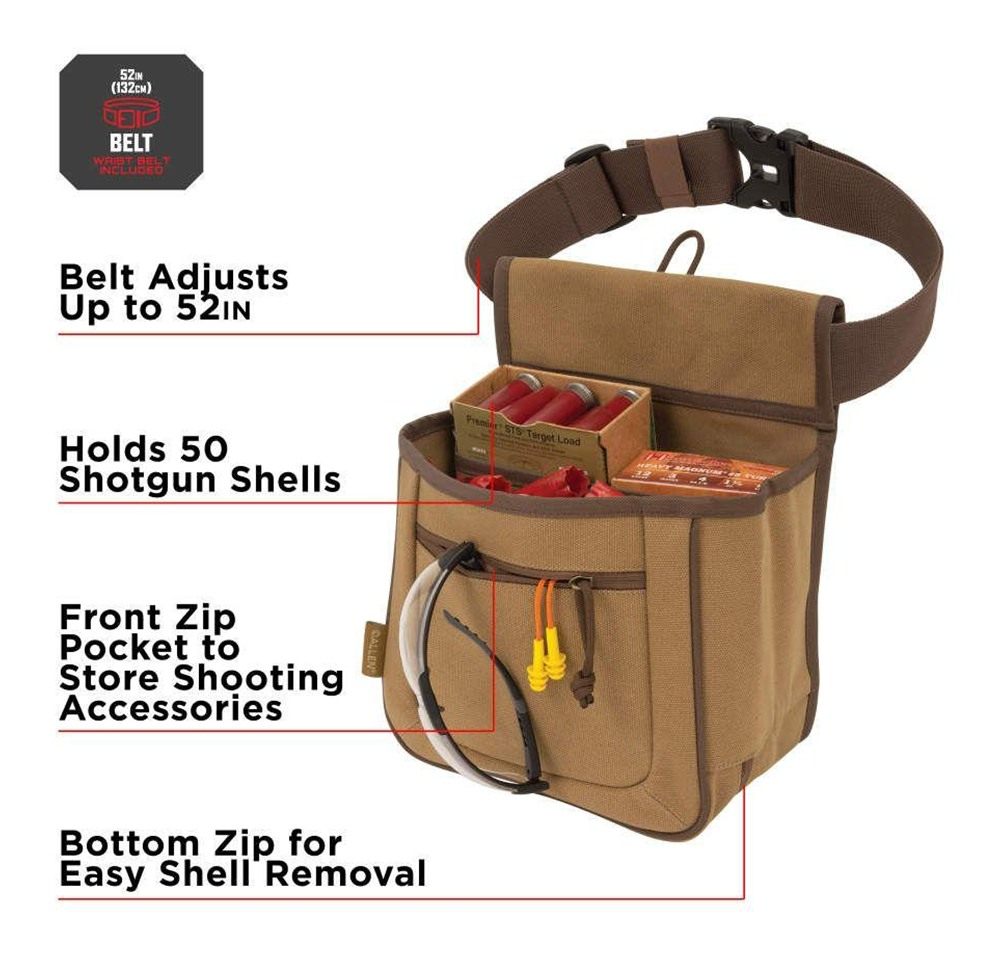 Allen 8332 Rival Double Compartment Shell Bag Tan Canvas Holds 2 Boxes of 2 view 3