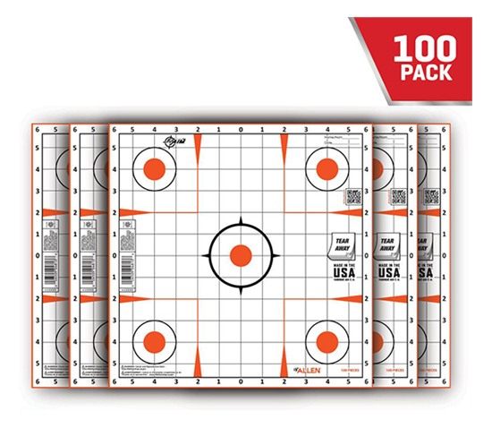 Allen EZ-Aim 15333100 Sight-In Grid Paper Self-Adhesive 12in x Orange/White view 4
