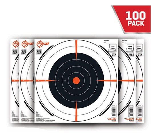 Allen EZ-Aim 15334100 Shooting Target Bullseye Paper Hanging 12in x Black/W view 3