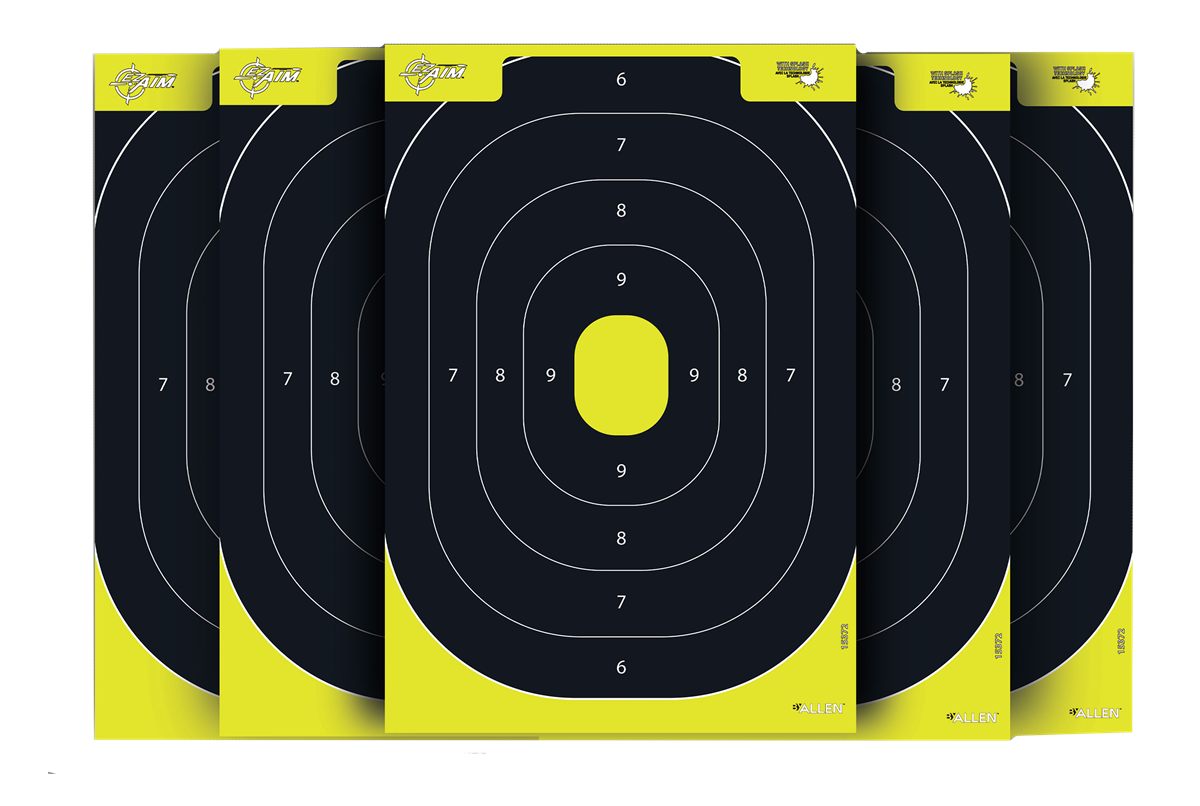 Allen EZ-Aim 1537230 Splash Reactive Ipsc Silhouette Paper Hanging 12.50in