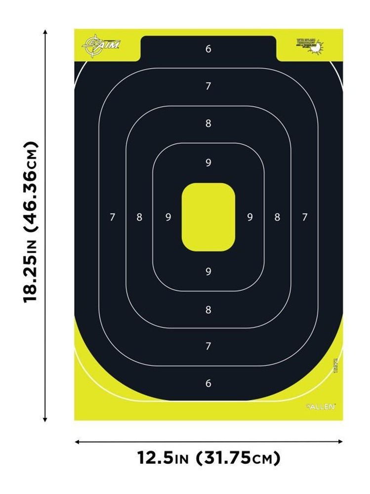 Allen EZ-Aim 1537230 Splash Reactive Ipsc Silhouette Paper Hanging 12.50in view 4