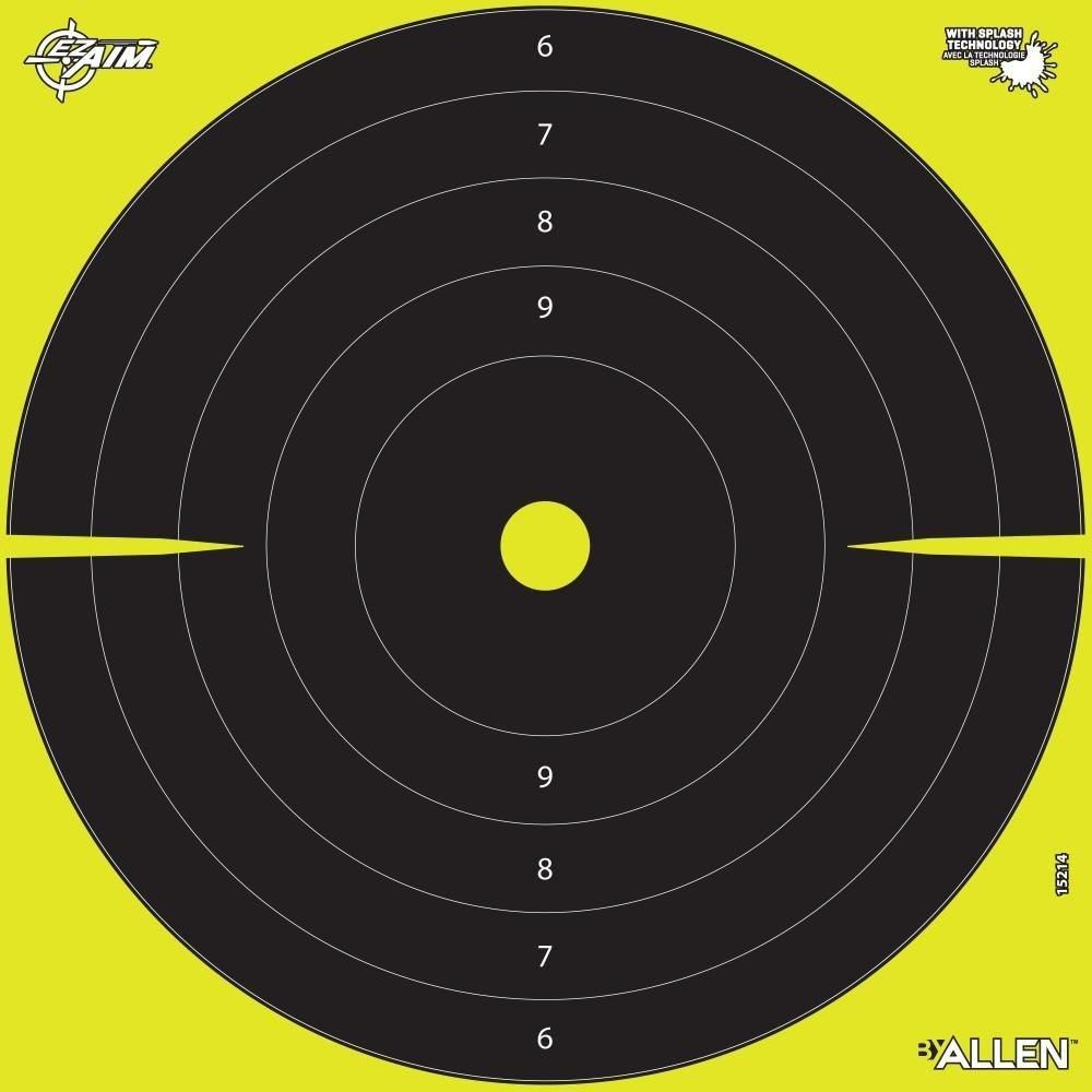Allen 15214-30 EZ Aim Splash Bullseye Hanging Paper Black/Chartreuse Pack view 2