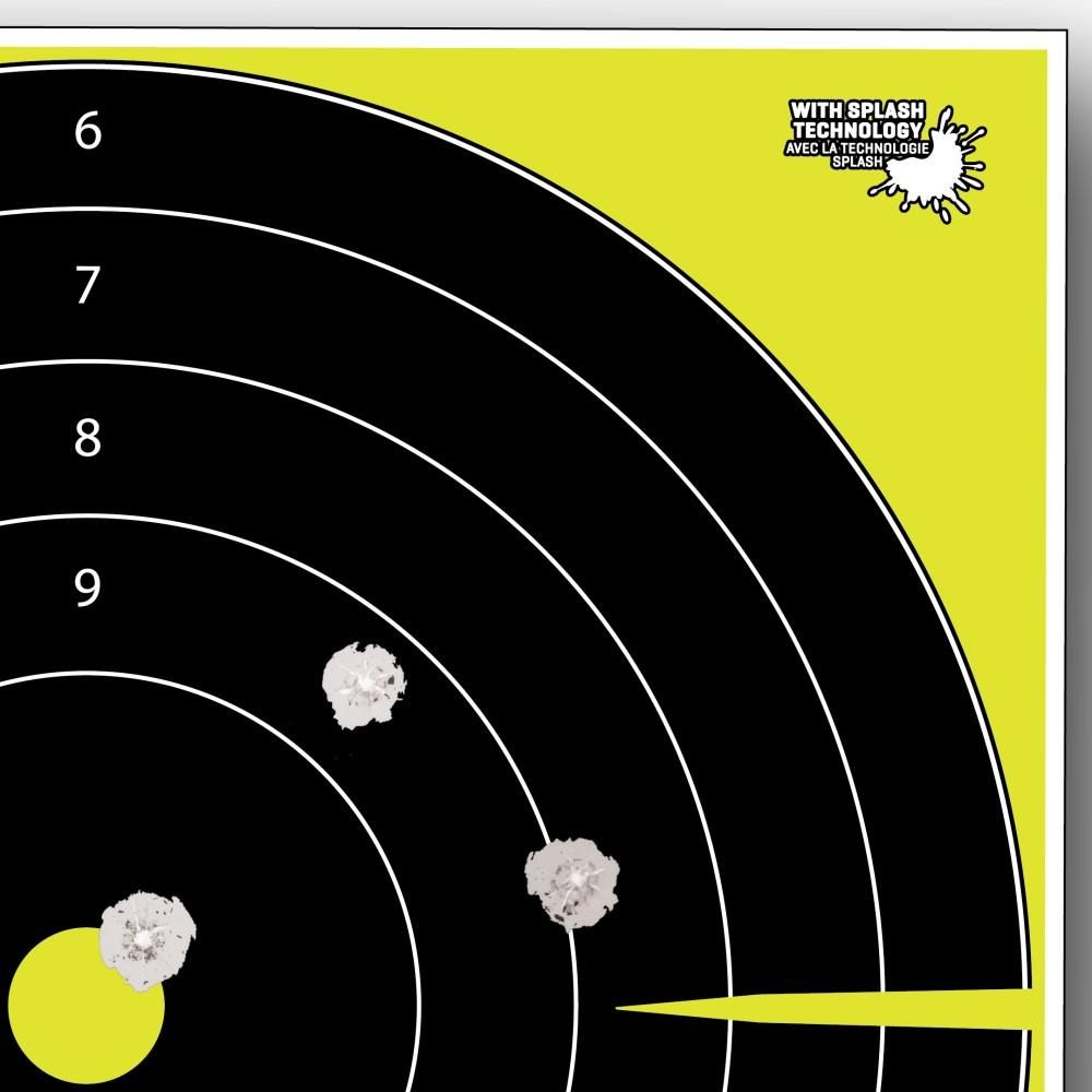 Allen 15214-30 EZ Aim Splash Bullseye Hanging Paper Black/Chartreuse Pack view 3